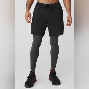 ALO Yoga Mens Stability 2-in-1 Pants Size S Tights Shorts
